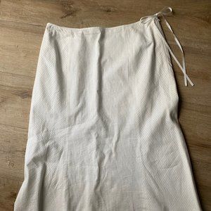 J Crew White Cotton Skirt